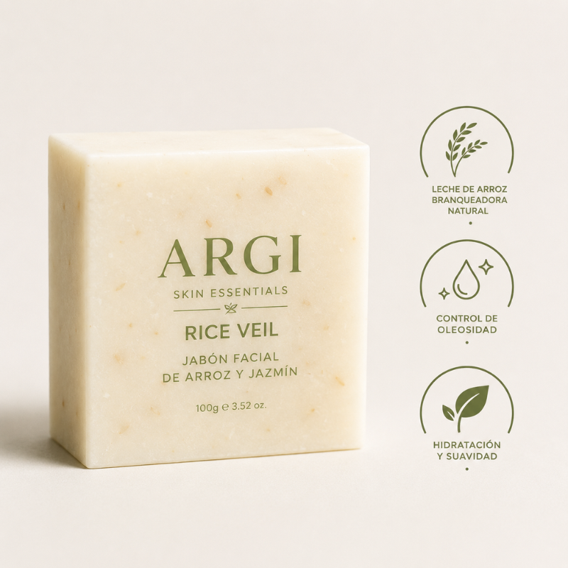 ARGI Rice Veil | Jabón Facial de Arroz y Jazmín